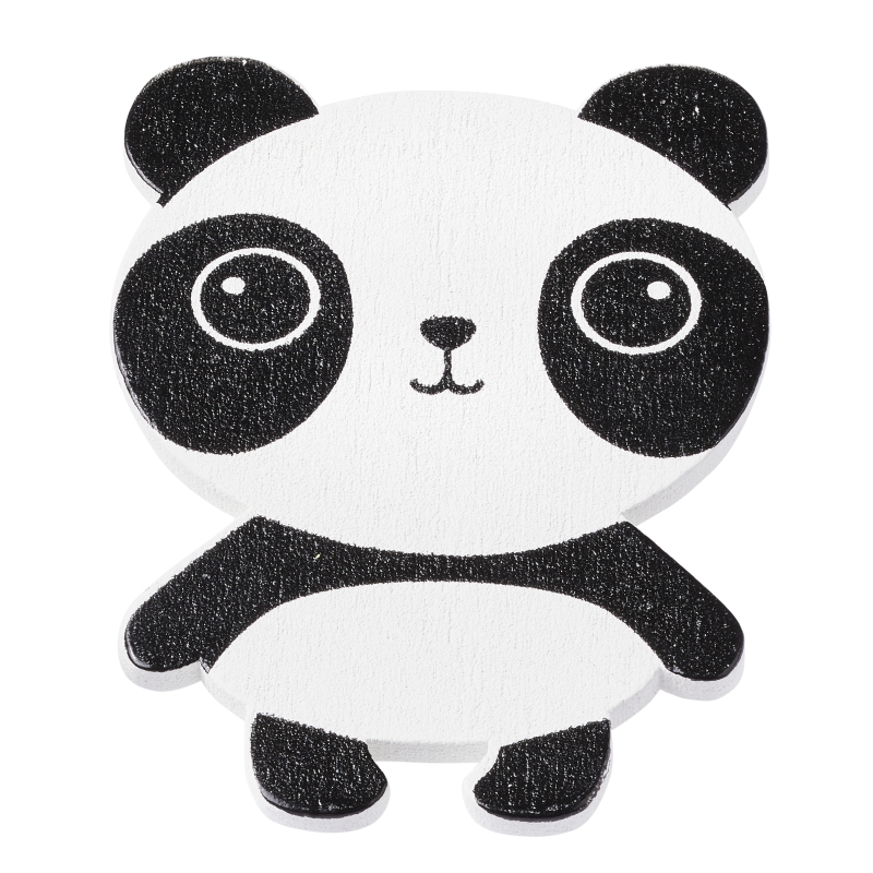 Holz-Sticker Panda  6cm,  2 St.