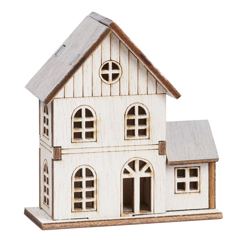 Holz-Häuschen I  8 x 7 x 3cm