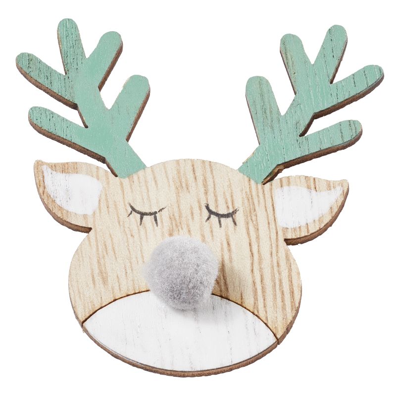 Holz-Deko Elch  7,5cm, 2St