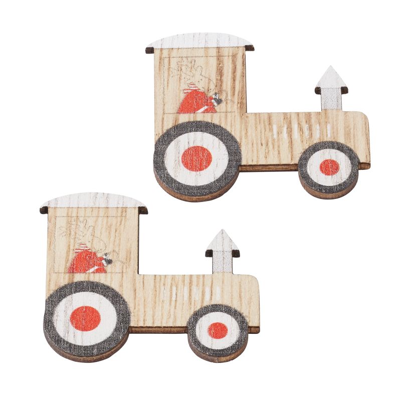 Holz-Deko Lokomotive  3,5cm, 4St