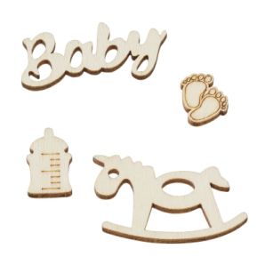 Streuteile Baby 1,5 - 3 cm Holz/natur