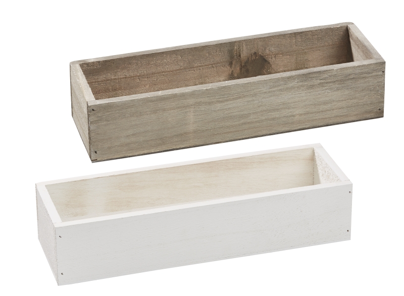 Holztablett Basic 28x9x6 cm, grau