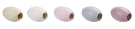 Holzperle Kugel 15mm/7mm rosa 10St