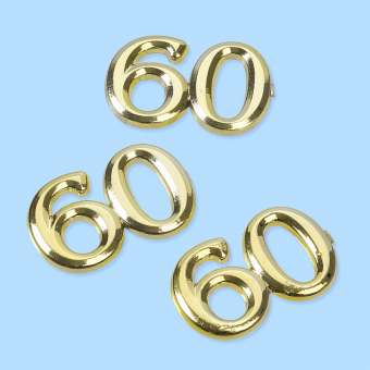 Goldzahlen 16mm 60 50 Stk.
