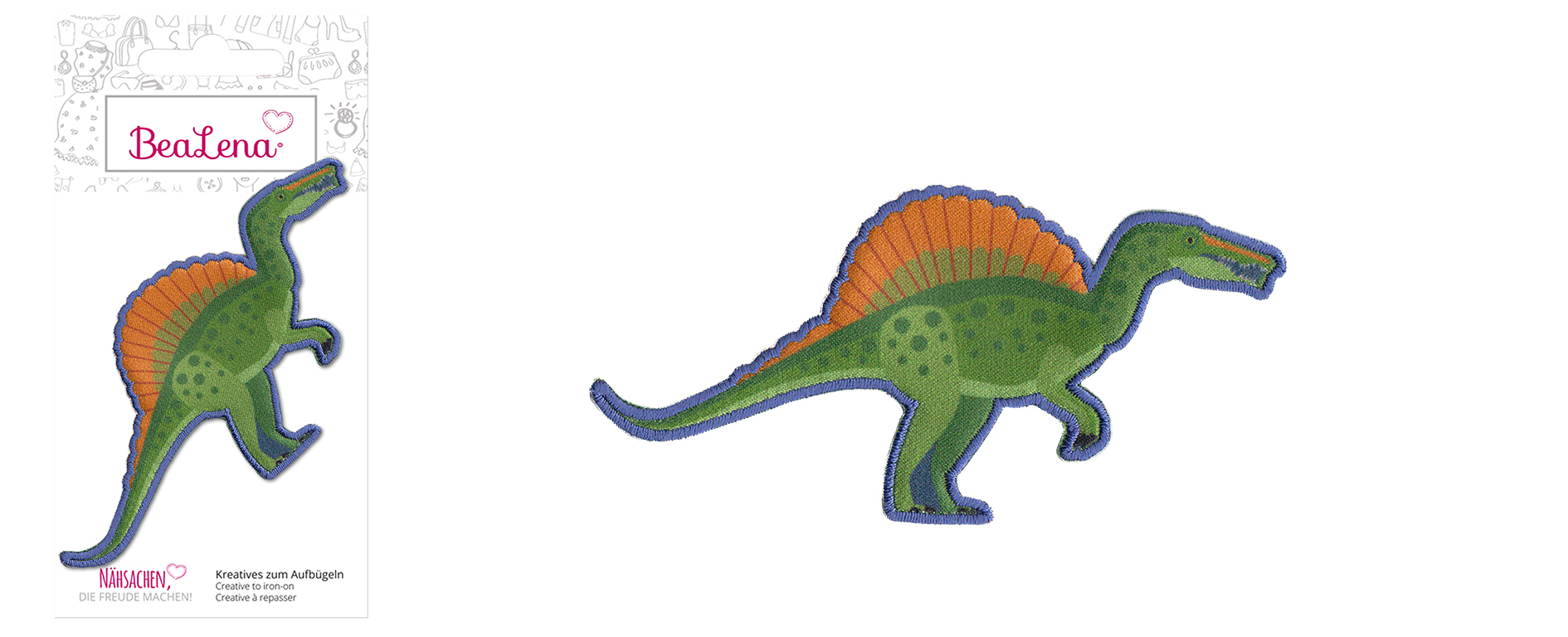 Applikation Dinosaurier 10,5 x 5 cm aufb&#252;gelbar