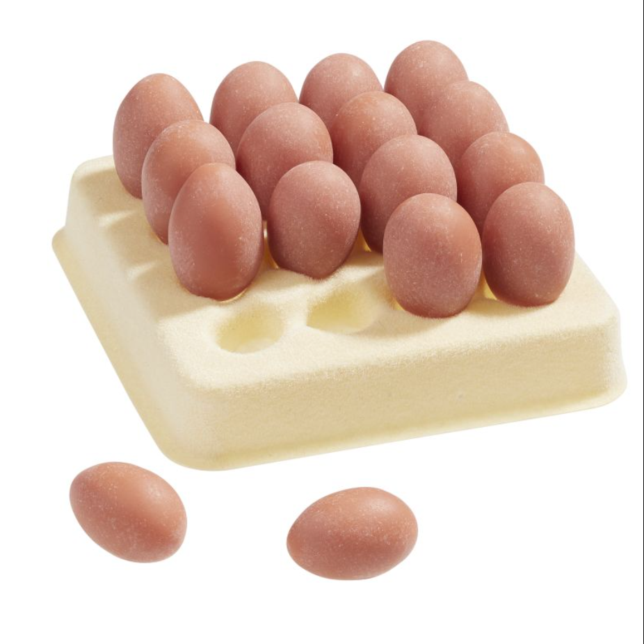 Eier 4 x 4 cm braun