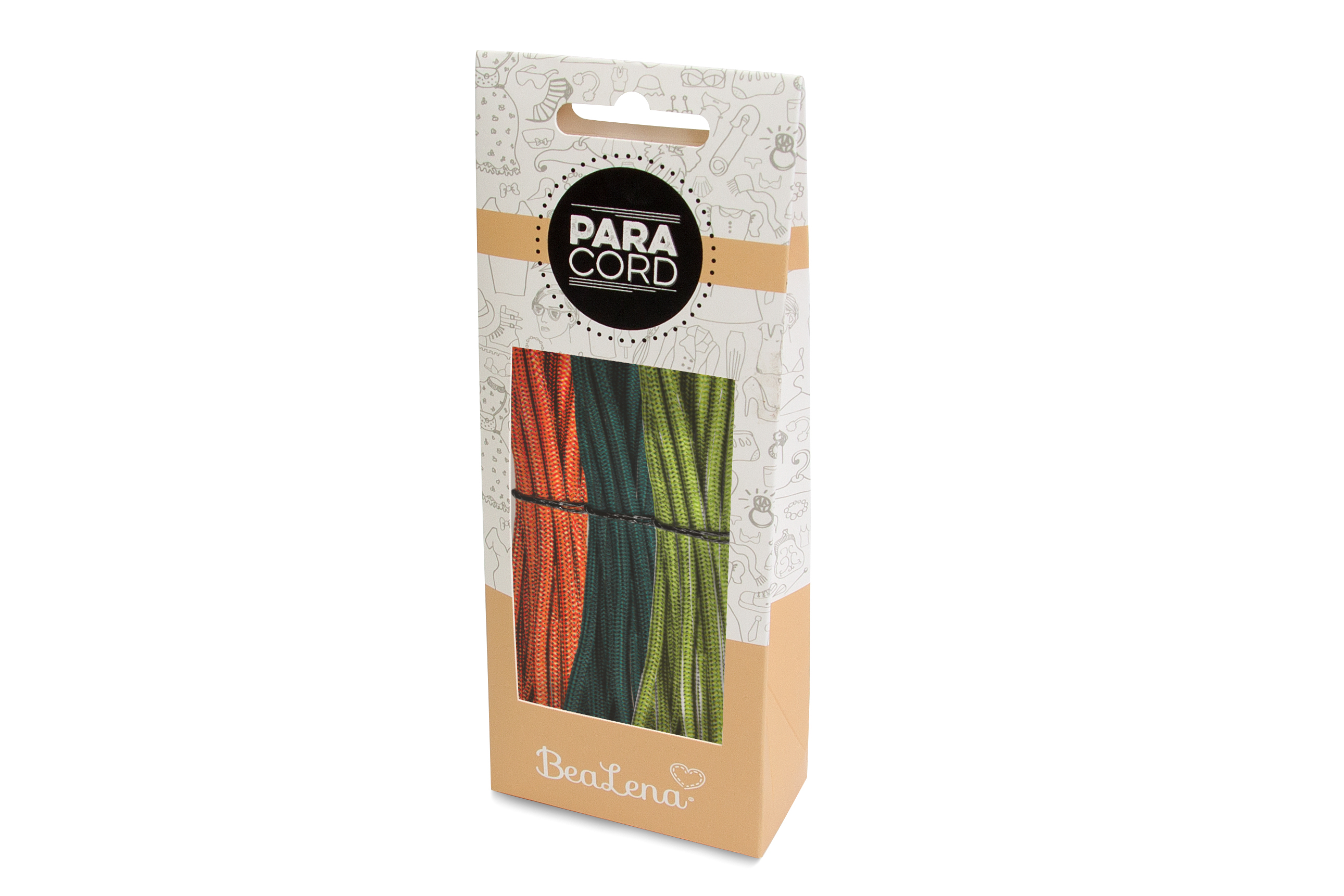 Paracord Set 4mm multicolor 3x 2,6m/7,8m