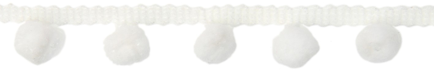 Pomponborte weiss 10mm x 5m