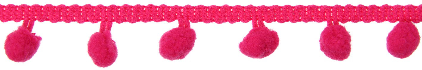 Pomponborte pink 10mm x 5m