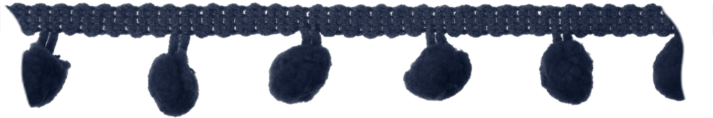 Pomponborte dunkelblau 10mm x 5m