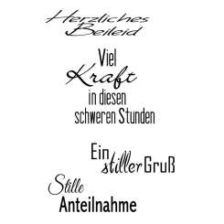 Stempel Clear Stille Anteilnahme 4 -tlg. transp