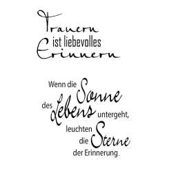 Stempel Clear Trauer Trauern ist liebevolles 2 -tlg. transp