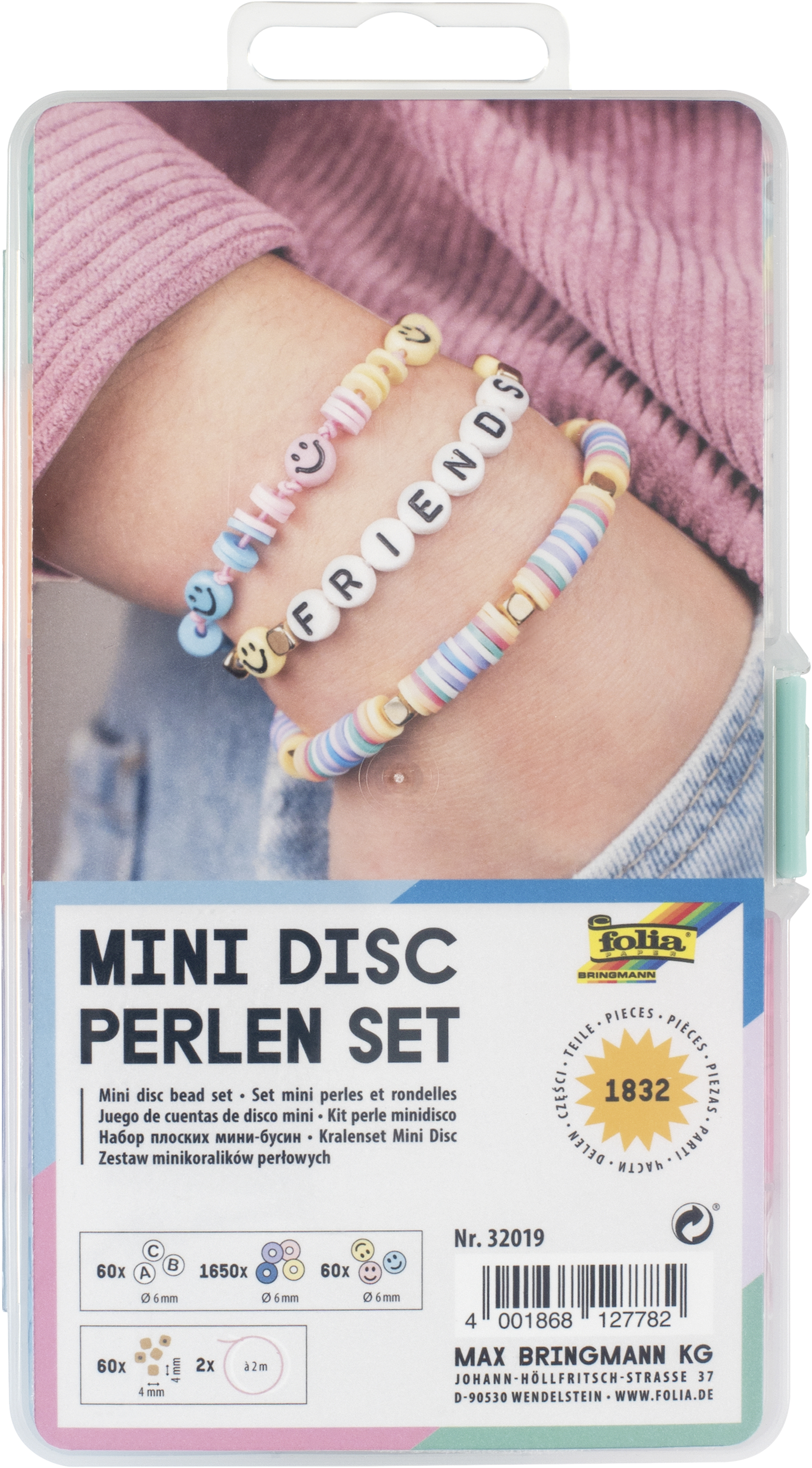 Mini Disc Perlen Set, 1832 Teile