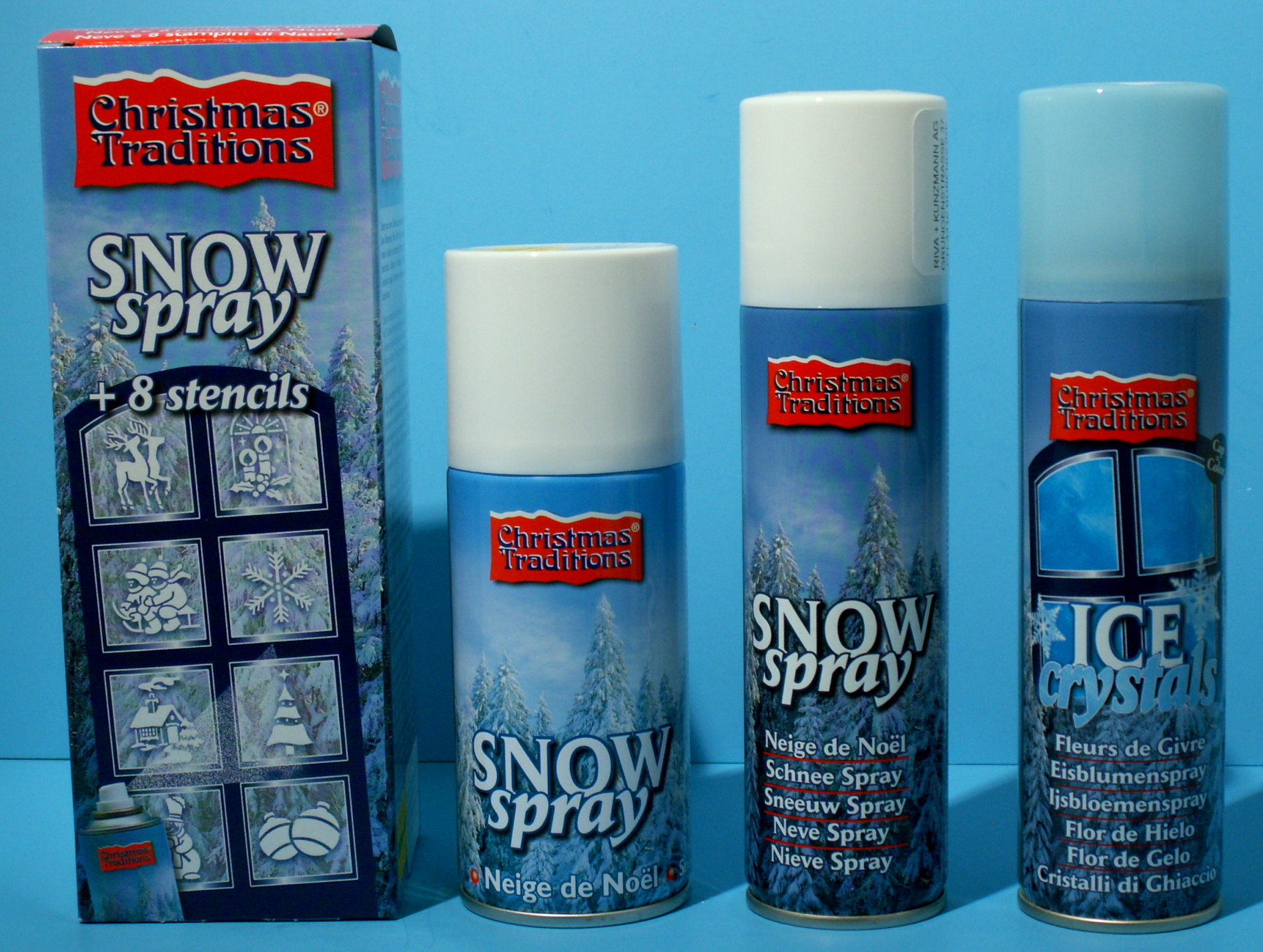 Schneespray 150ml mit Schablonen