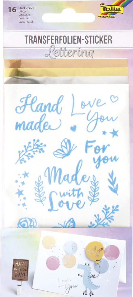 Stickers Lettering inkl. 3 Transferfolien