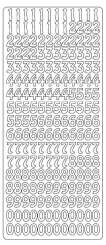 Sticker Zahlen silber (je 20x)