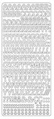 Sticker Buchstaben silber