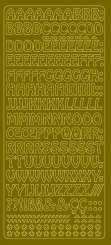 Sticker Buchstaben gold