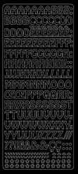 Sticker Buchstaben schwarz