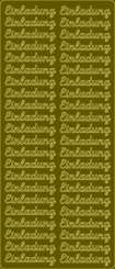 Sticker Einladung gold   (44x)