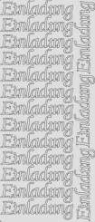 Sticker Einladung 7cm silb.(16x)