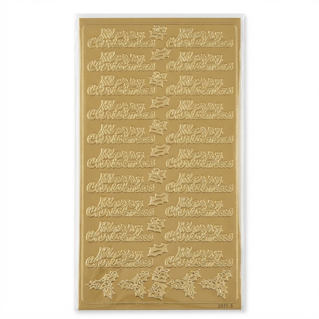 Sticker Merry Christmas gold (16x)