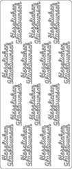 Sticker Herzlichen Gl&#252;ckwunsch silber 14x