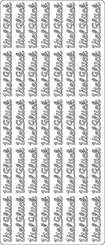 Sticker Viel Gl&#252;ck  silber (40x)