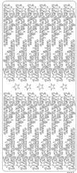 Sticker Frohe Weihnachten silber 24x