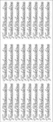 Sticker Frohe Weihnachten silber 24x