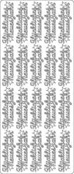 Sticker Gl&#252;ckliches NeuesJahr silber 20x