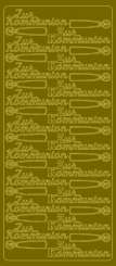 Sticker Zur Kommunion gold   18x