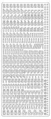 Sticker Kleinbuchstaben silber