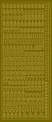 Sticker Kleinbuchstaben gold