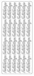 Sticker Frohe Festtage 24x silber