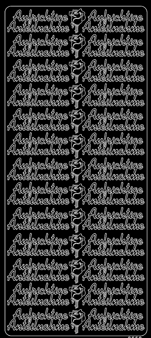 Sticker Aufrchtige Anteilnahme schwarz
