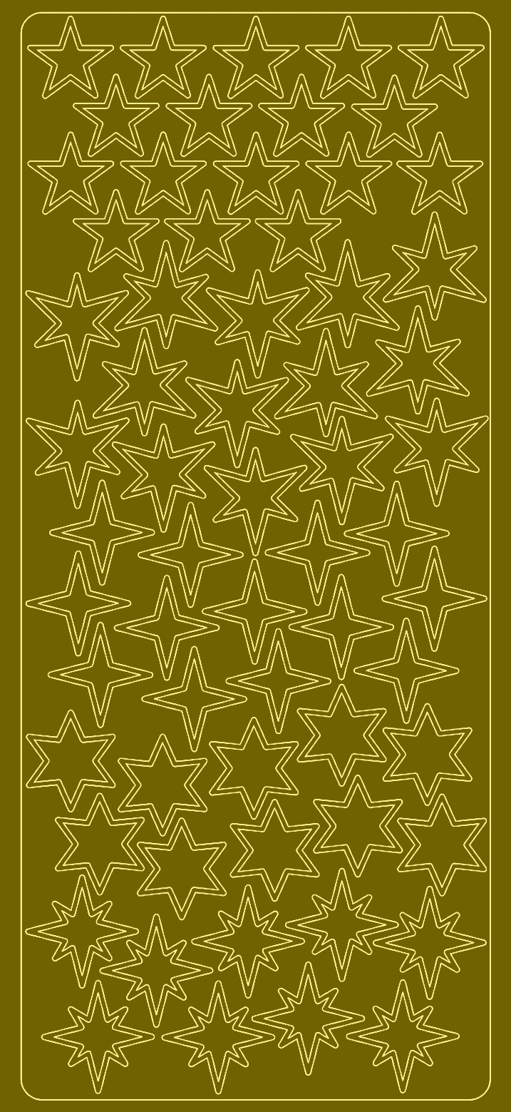 Sticker Sterne ausgebrochen gross gold