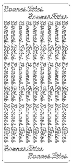 Sticker Bonnes F&#234;tes silber