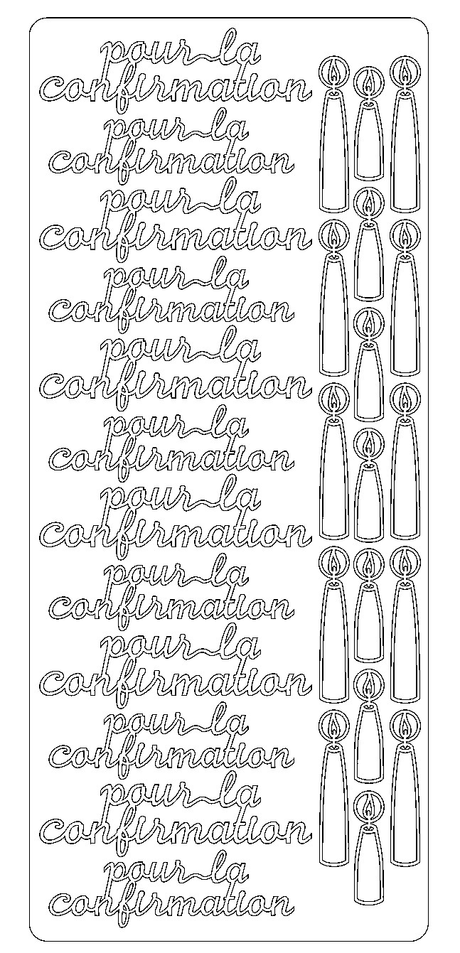Sticker pour la cofirmation silber