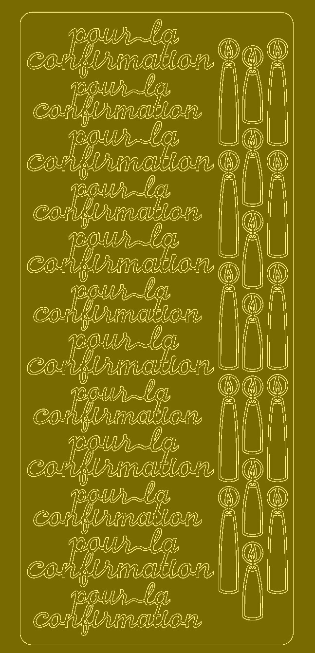 Sticker pour la cofirmation gold