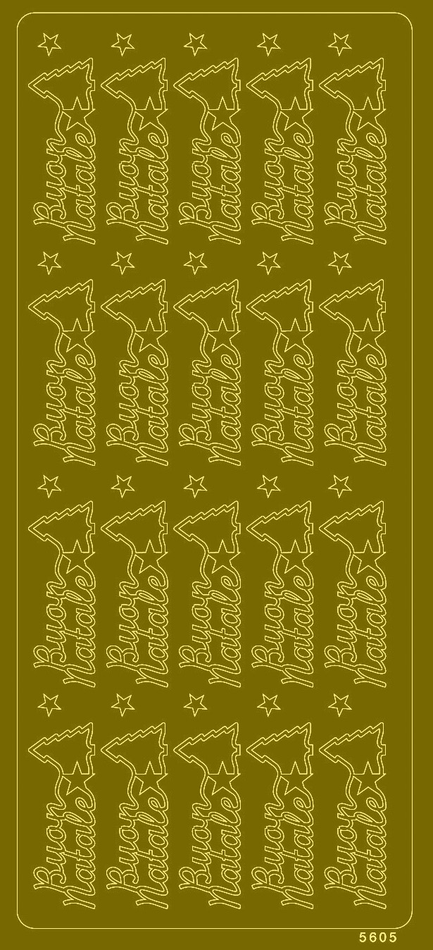 Sticker Buon Natale gold  20x