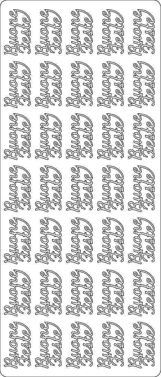 Sticker Buone Feste silber 35x