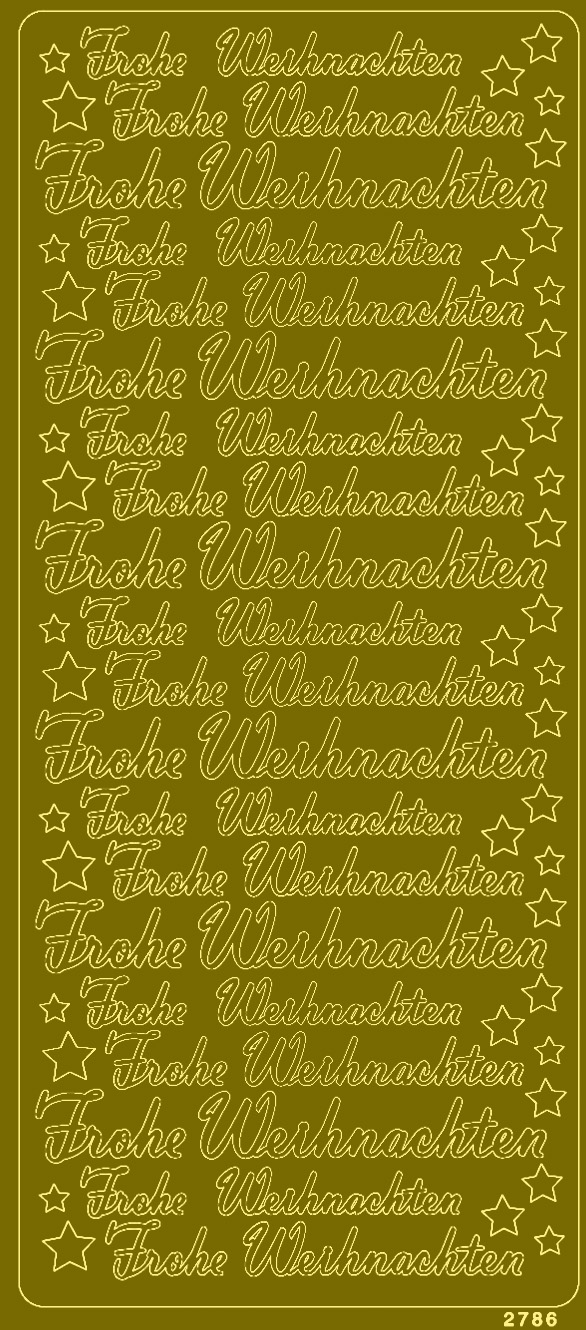 Sticker Frohe Weihnachten gold