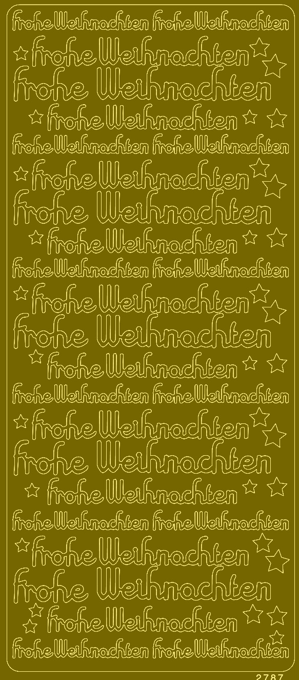Sticker Frohe Weihnachten gold