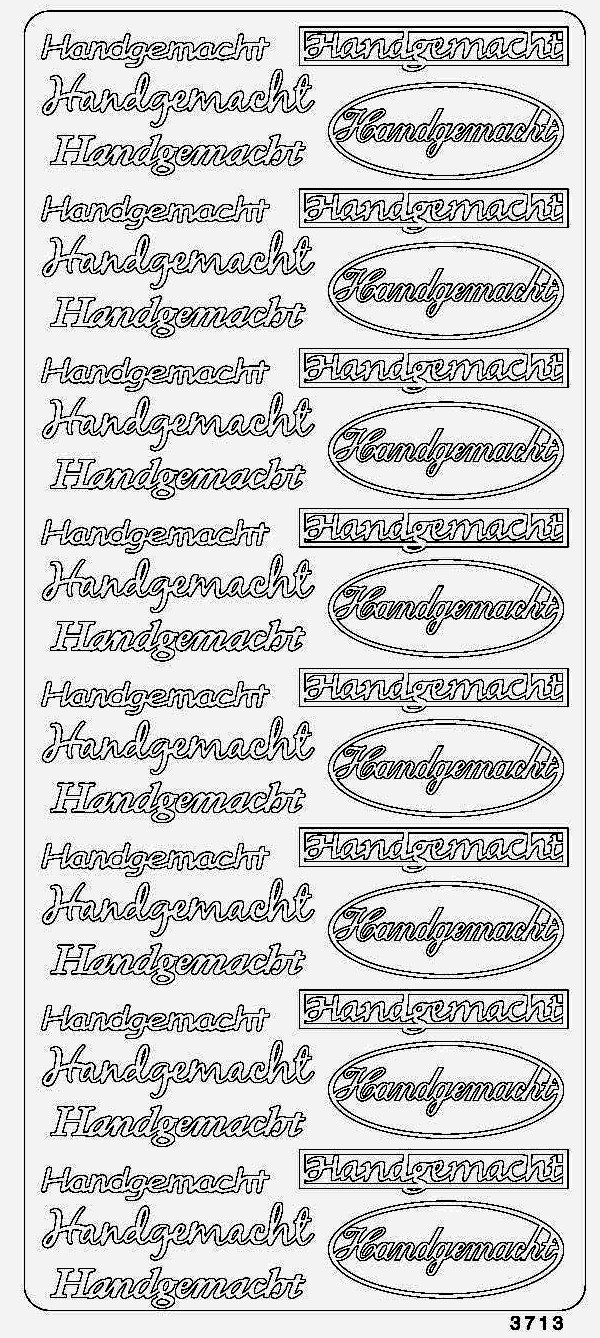 Sticker Handgemacht silber