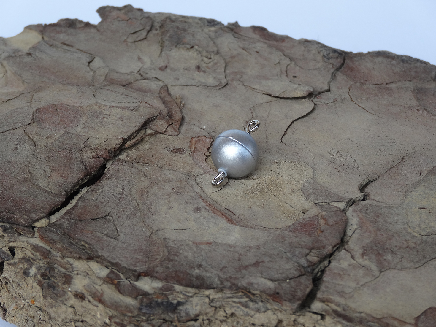Magnetverschluss D.12mm silber matt