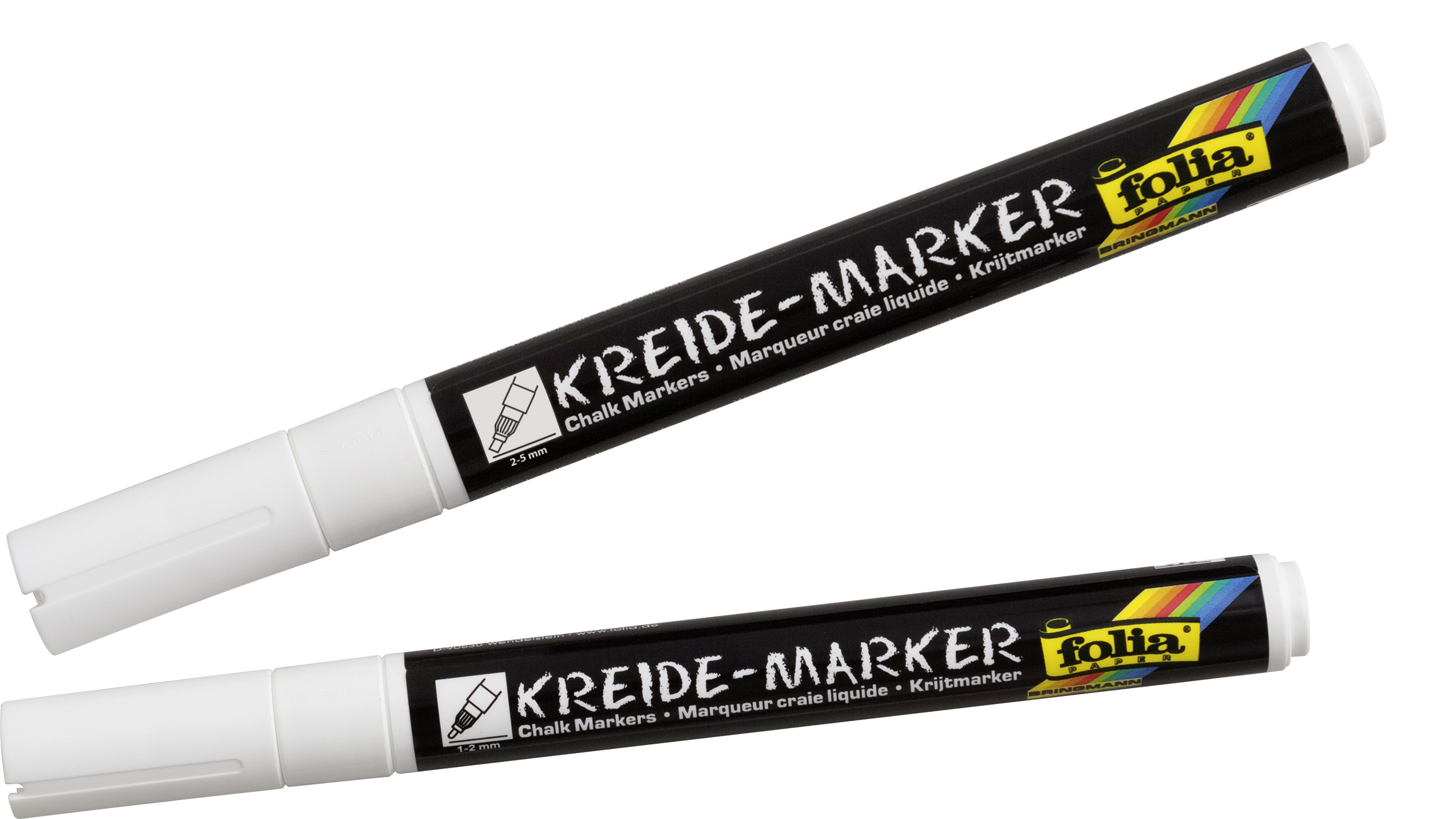 Kreidemarker, 2er Set 1-2mm 2-5mm
