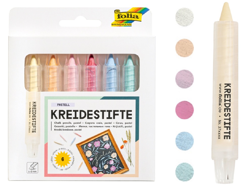 Kreidestifte Set 6 Farben pastell