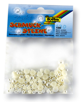 Schmuckteile Halbkugel perlmut 130St