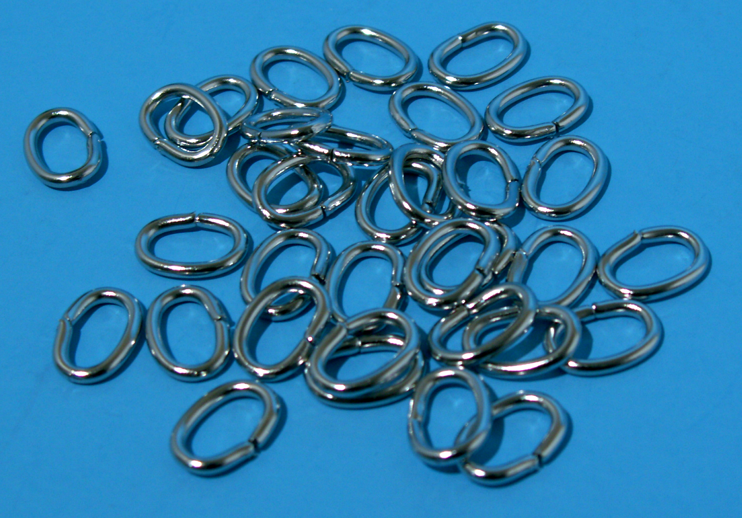 Biegering oval silber  6,2x8,5mm 20 Stk.